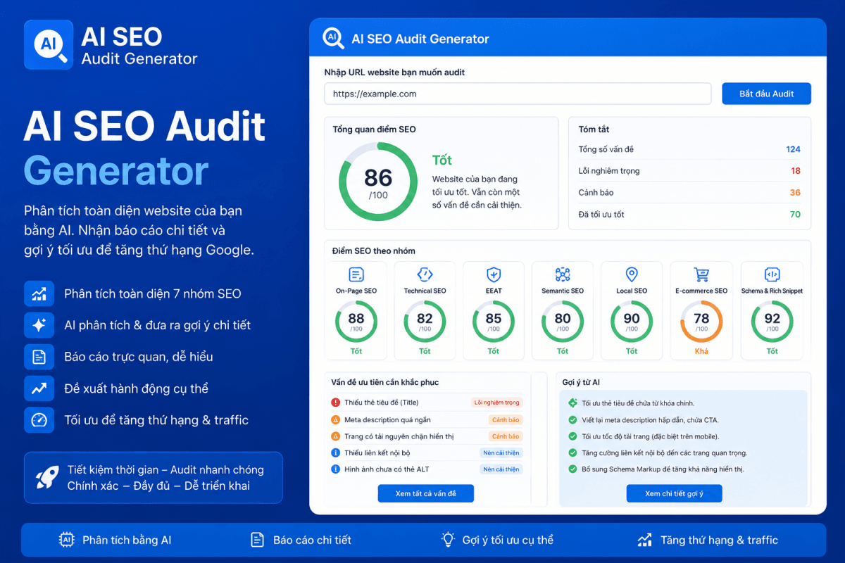 AI SEO Audit Generator tool 2026